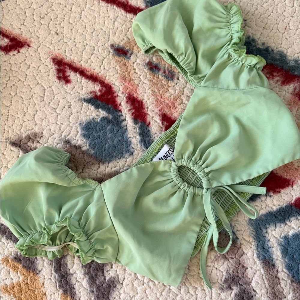 Princess Polly Lime Green Crop Top